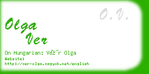 olga ver business card